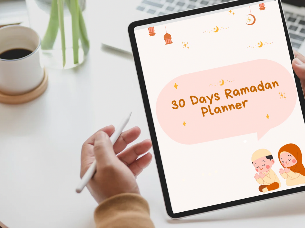 Jolly Creators:  30 Days Printable Ramadan Planner for Kids