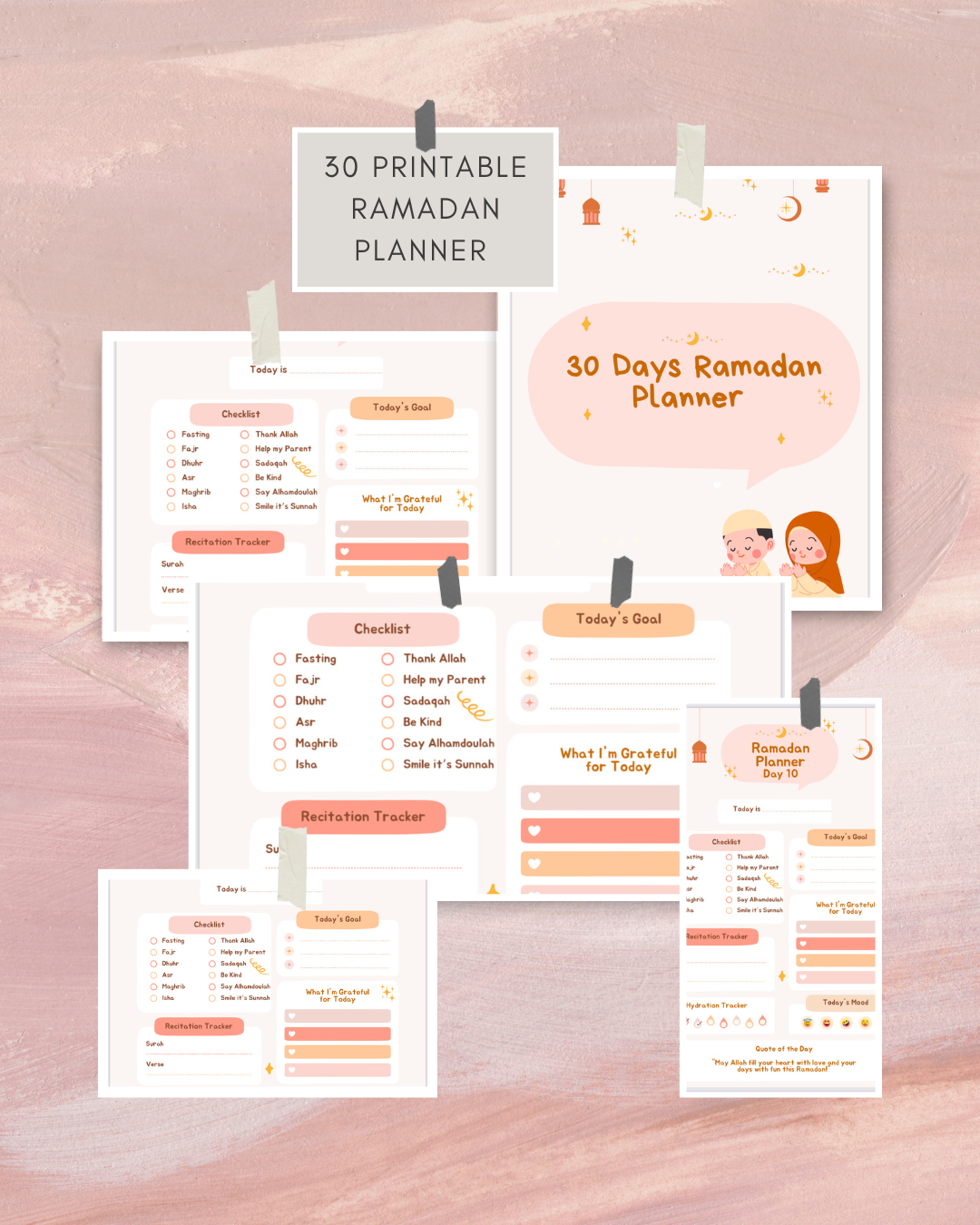 Jolly Creators:  30 Days Printable Ramadan Planner for Kids